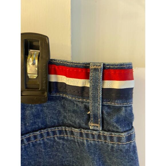 Y2K Tommy Hilfiger Flag Carpenter Jeans Denim size 16 unisex Wide Leg 90's - Picture 5 of 8